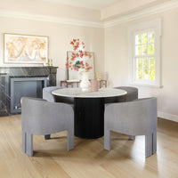 Zuo Modern Hull Accent Chair in Slate Gray/Beige