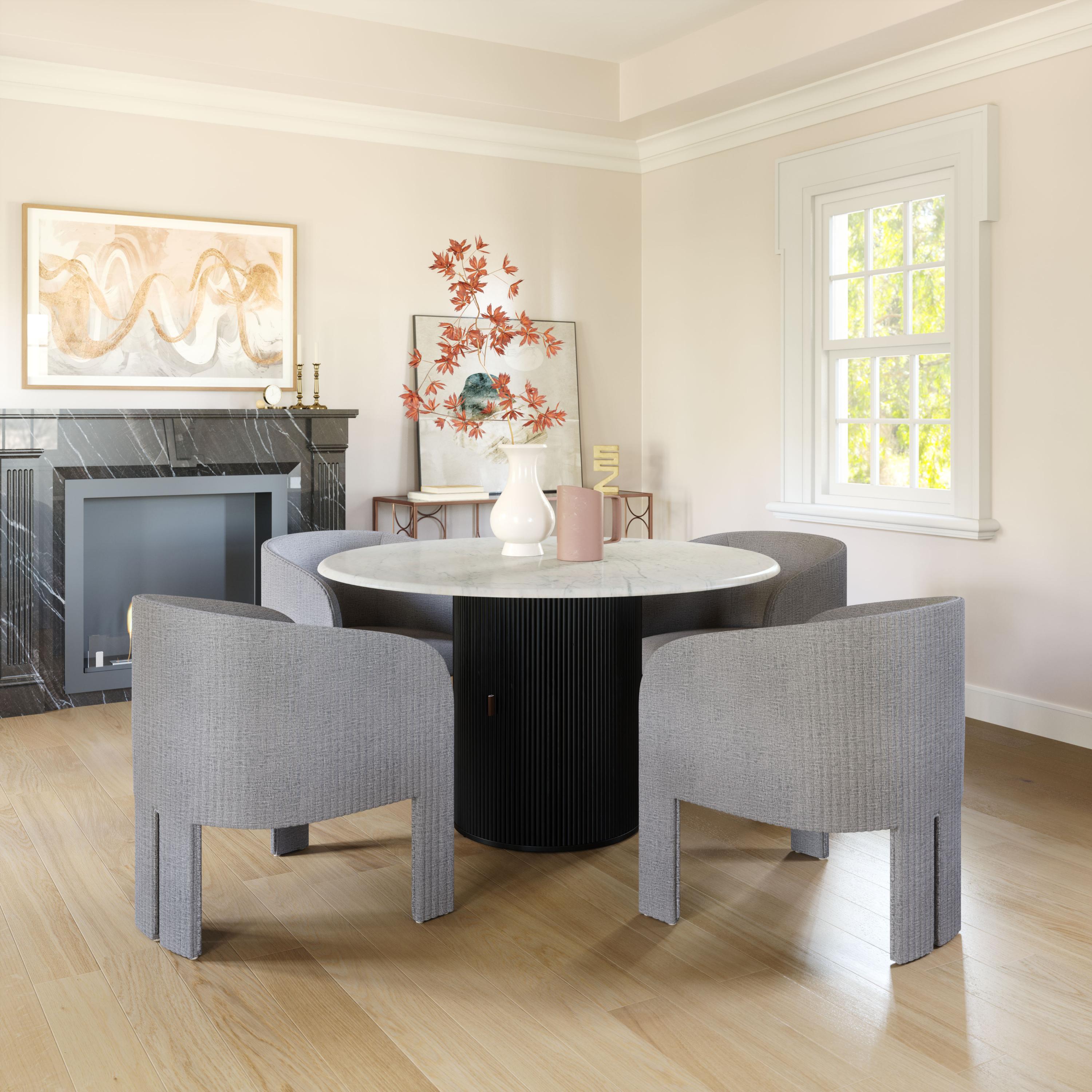 Zuo Modern Hull Accent Chair in Slate Gray/Beige