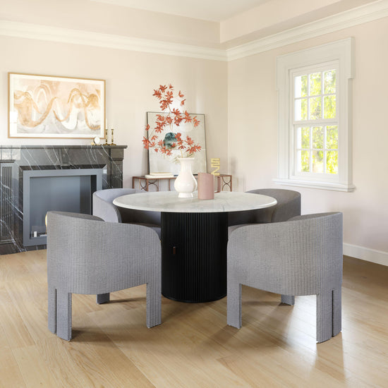 Zuo Modern Hull Accent Chair in Slate Gray/Beige