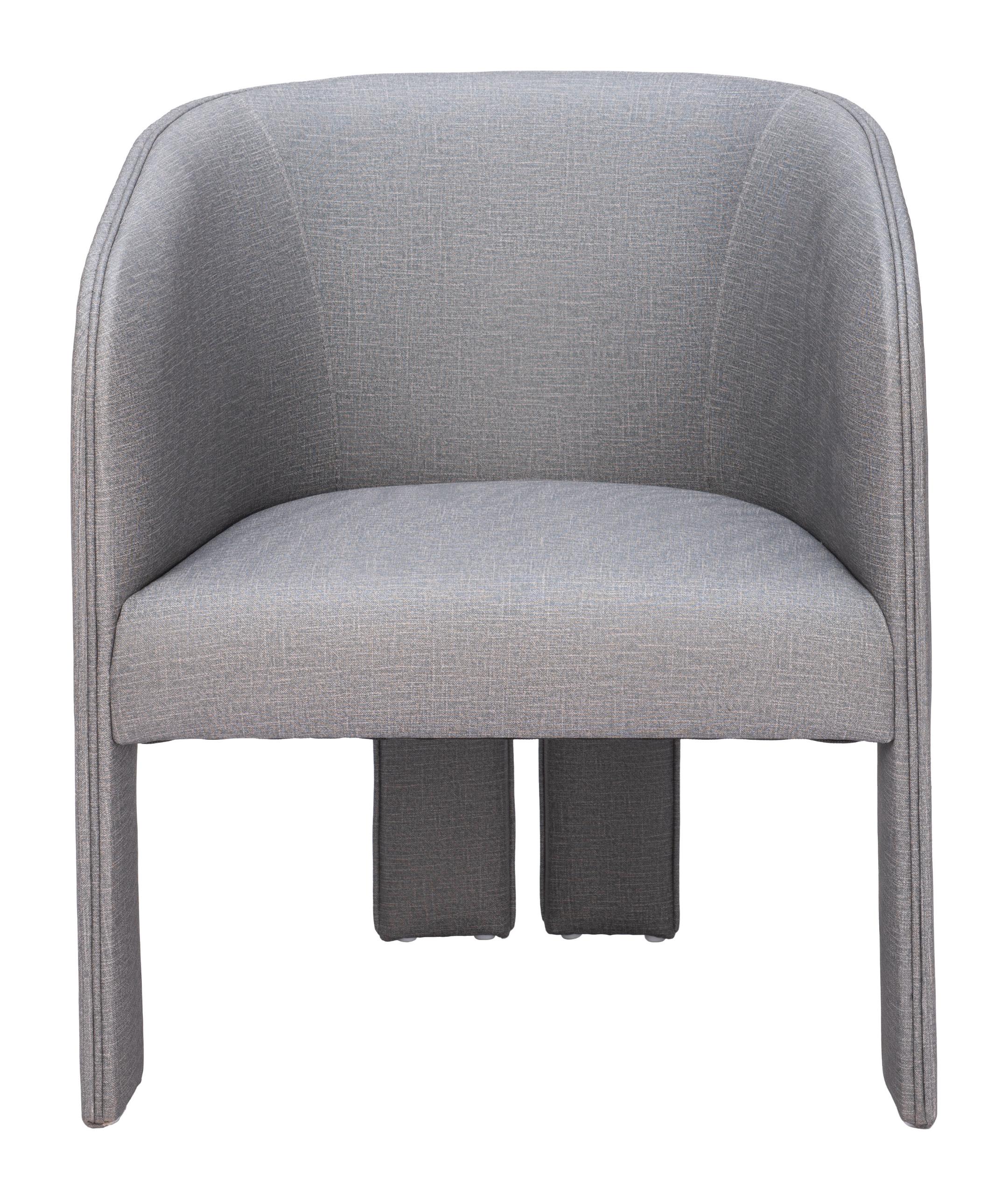 Zuo Modern Hull Accent Chair in Slate Gray/Beige