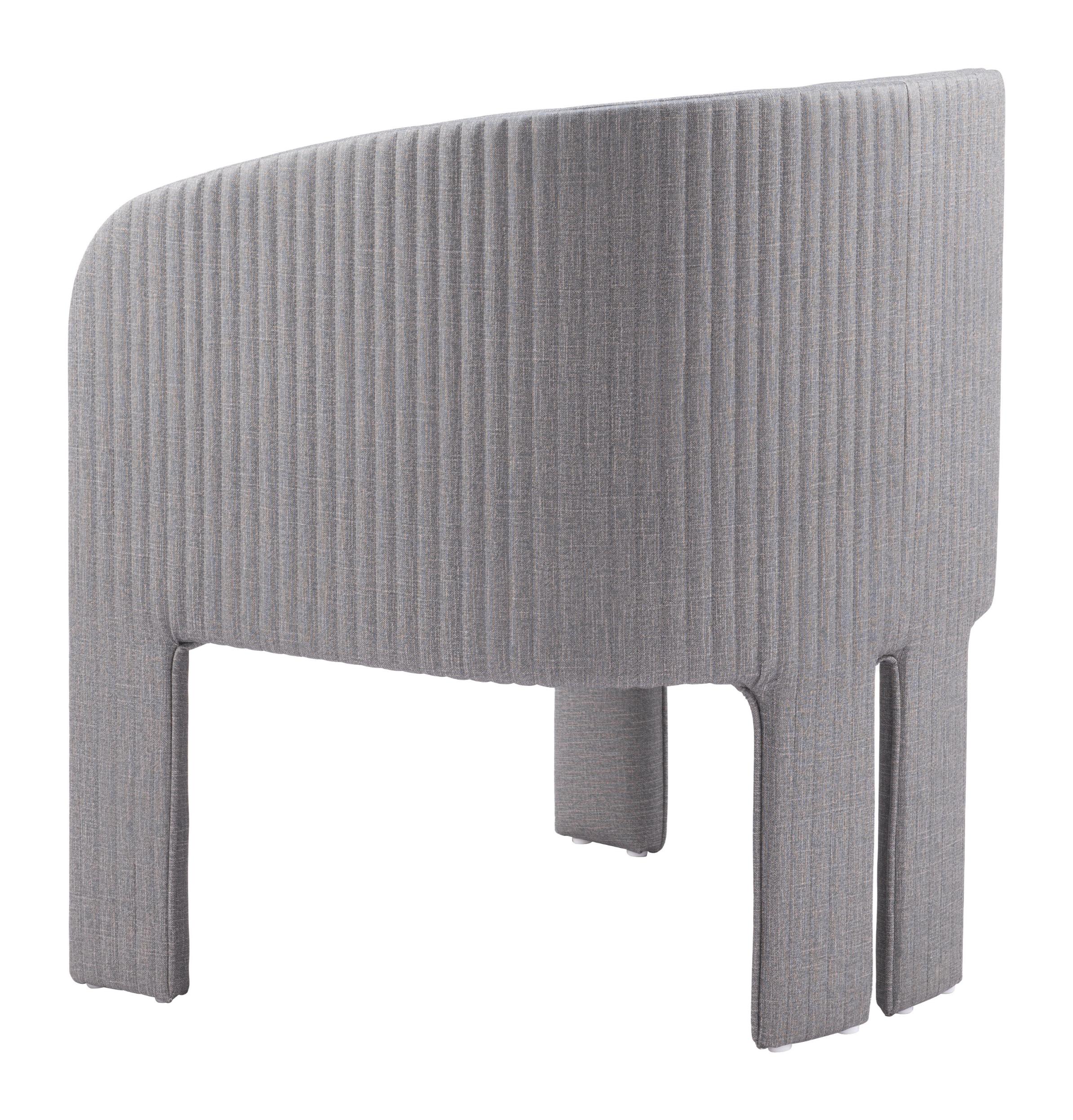 Zuo Modern Hull Accent Chair in Slate Gray/Beige