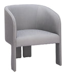 Zuo Modern Hull Accent Chair in Slate Gray/Beige