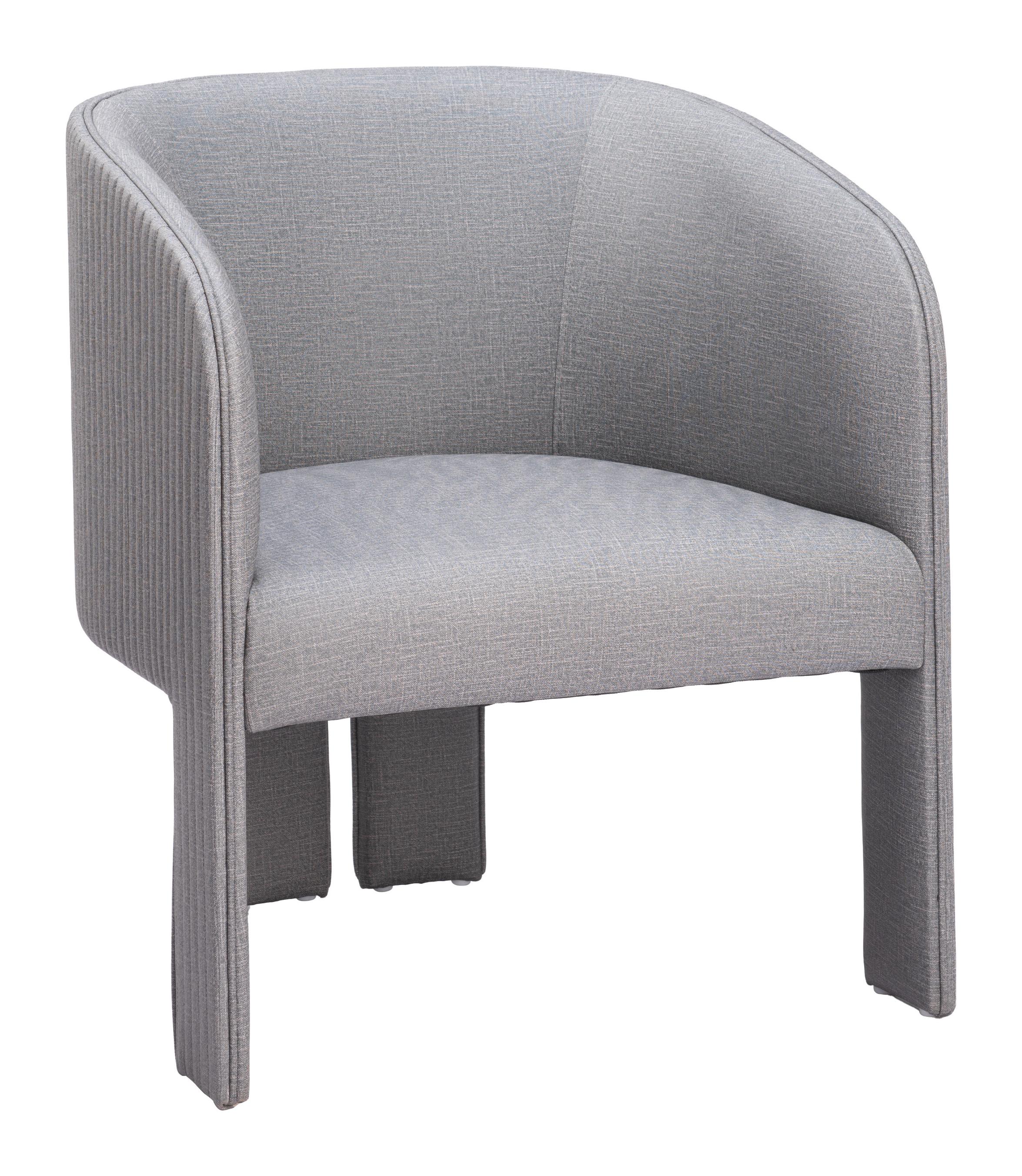 Zuo Modern Hull Accent Chair in Slate Gray/Beige