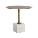 Sunpan Kata 32'' Bistro Table in Grey / White Marble