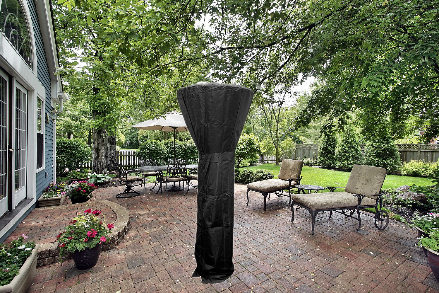 AZ Patio Heaters Tall Patio Heater Cover in Black / Mocha