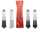 AZ Patio Heaters Triangle Glass Tube Patio Heater Cover in Paprika / Silver
