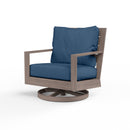 Sunset West Laguna Aluminum Swivel Club Rocker with Cushion