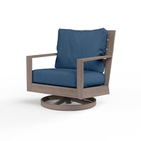 Sunset West Laguna Aluminum Swivel Club Rocker with Cushion