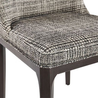 Sunpan Elisa Dining Chair in Grey Oak - Dazzle Cream / Naya Check Black / Light Oak - Mainz Cream