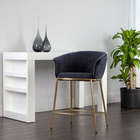 Sunpan Nadine Counter Stool Chacha Grey / Chacha Navy