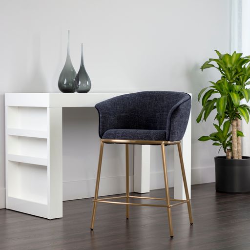 Sunpan Nadine Counter Stool Chacha Grey / Chacha Navy