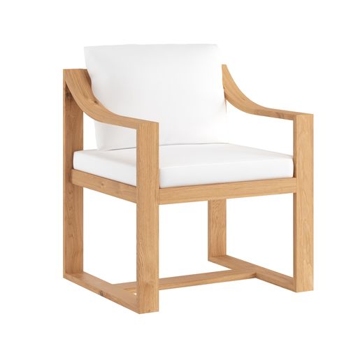 Sunpan Tahiti Dining ArmChair - Stinson White