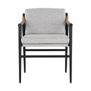 Sunpan Meadow Dining Armchair - Vault Fog / Heather Ivory Tweed