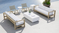 Sunset West Coastal Teak Sofa, No Welt