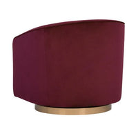 Sunpan Hazel Swivel Lounge Chair in Gold - Belfast Heather Grey / Black Sky / Blush Sky / Burgundy Sky / Deep Green Sky / Navy Blue Sky / Dark-Bronze Gold Sky