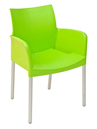 Florida Seating Polypropylene Shell With Aluminum Legs Side Chair - ICE-A