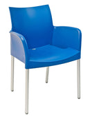 Florida Seating Polypropylene Shell With Aluminum Legs Side Chair - ICE-A