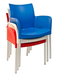 Florida Seating Polypropylene Shell With Aluminum Legs Side Chair - ICE-A