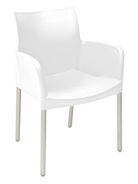 Florida Seating Polypropylene Shell With Aluminum Legs Side Chair - ICE-A