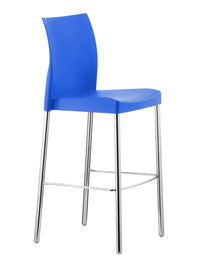 Florida Seating Polypropylene Shell And Aluminum Legs Barstool - ICE-B