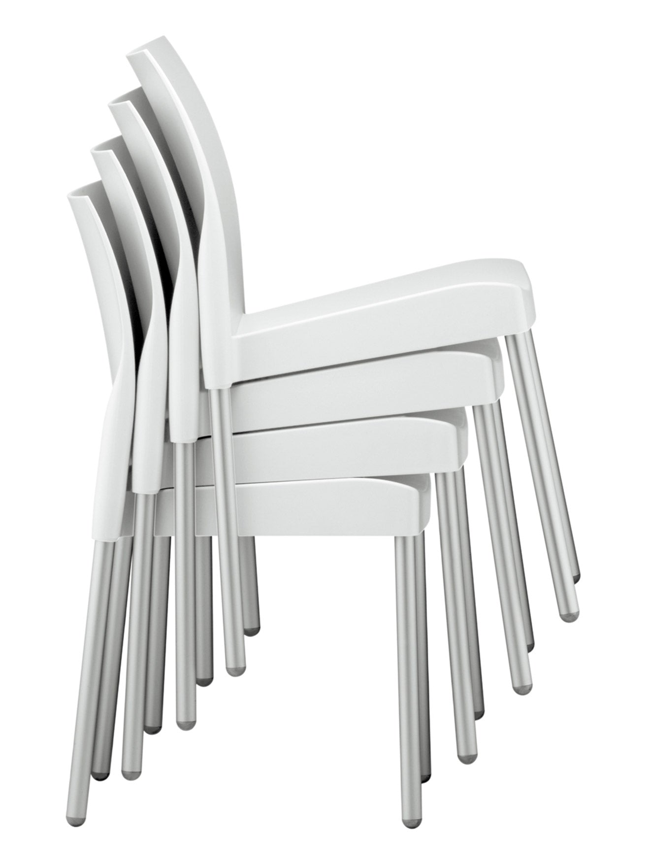 Florida Seating Polypropylene Shell With Aluminum Legs Side Chair - WIC-10