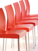 Florida Seating Polypropylene Shell With Aluminum Legs Side Chair - WIC-10