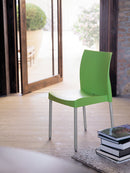 Florida Seating Polypropylene Shell With Aluminum Legs Side Chair - WIC-10