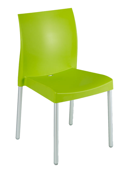 Florida Seating Polypropylene Shell With Aluminum Legs Side Chair - WIC-10