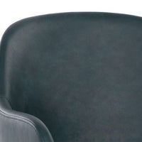 Sunpan Hensley Dining Armchair in Dark Teal / Dawn Grey / Hazelnut / Mina Warm Grey