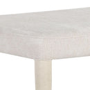 Sunpan Madura Banquette Belfast Heather Grey-Bravo Metal / Polo Club Muslin-Bravo Cream