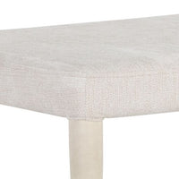 Sunpan Madura Banquette Belfast Heather Grey-Bravo Metal / Polo Club Muslin-Bravo Cream