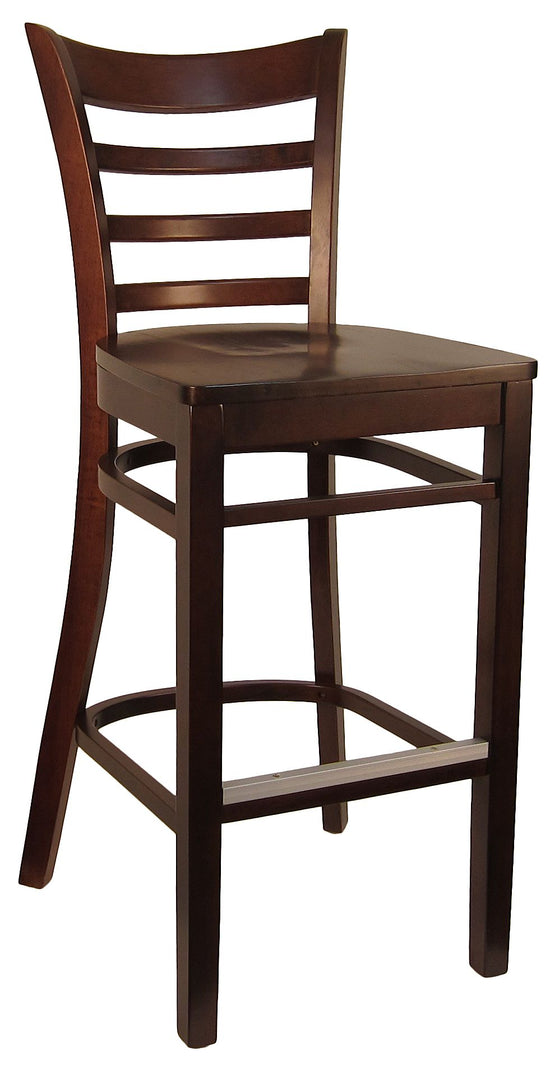H&D Seating Ladder Back Wood Barstool