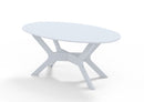 Telescope Casual Wexler Marine Grade Polymer 24" x 42" Oval Coffee Table with Rustic Top