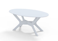 Telescope Casual Wexler Marine Grade Polymer 24" x 42" Oval Coffee Table with Rustic Top