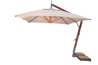 Bambrella Levante 3.4m Square Side Wind Bamboo Cantilever Umbrella