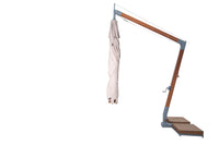 Bambrella Levante 3.4m Square Side Wind Bamboo Cantilever Umbrella