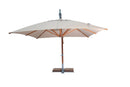 Bambrella Levante 3.4m Square Side Wind Bamboo Cantilever Umbrella