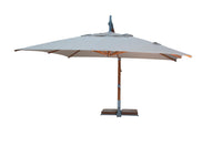 Bambrella Levante 2.5 x 3.5m (8.5 x 11.5) Rectangle Side Wind Bamboo Cantilever Umbrella