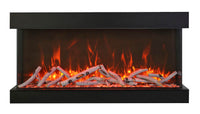 Amantii 60" Unit - 14 1/4" In Depth 3 Sided Glass Fireplace