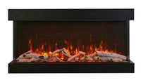 Amantii 60" Unit - 14 1/4" In Depth 3 Sided Glass Fireplace