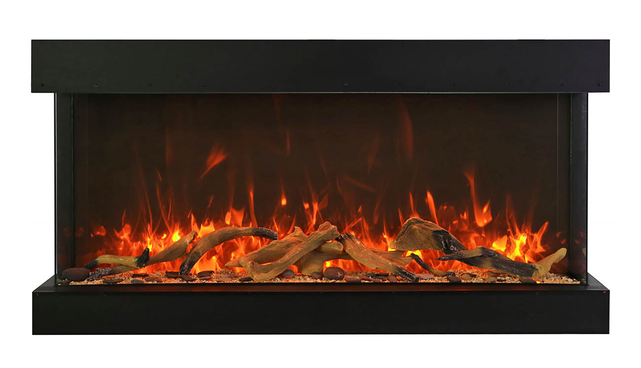 Amantii 60" Unit - 14 1/4" In Depth 3 Sided Glass Fireplace