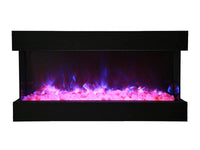 Amantii 40" 3 Sided Glass Electric Fireplace Built-in Only