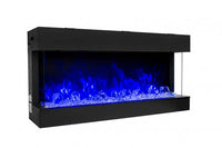Amantii 40" Unit - 10 5/8" In Depth 3 Sided Glass Fireplace