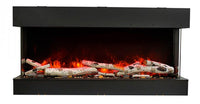 Amantii 50" Unit - 10 5/8" In Depth 3 Sided Glass Fireplace