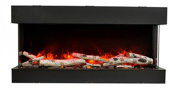 Amantii 50" Unit - 10 5/8" In Depth 3 Sided Glass Fireplace