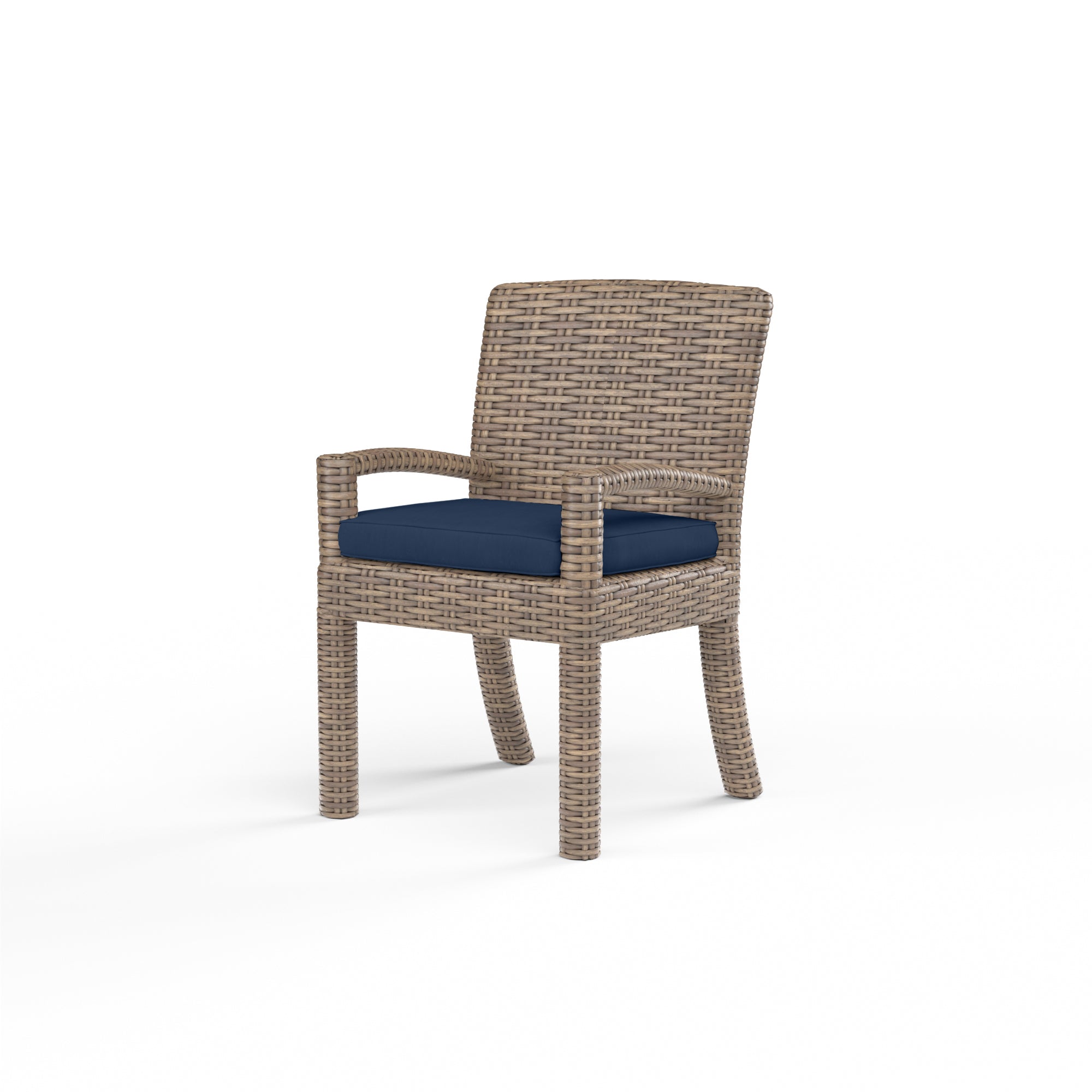 Sunset West Havana Dining Chair in Canvas Flax with Self Welt