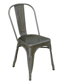 Florida Seating Industrial Chair In Whitewash and Bronze