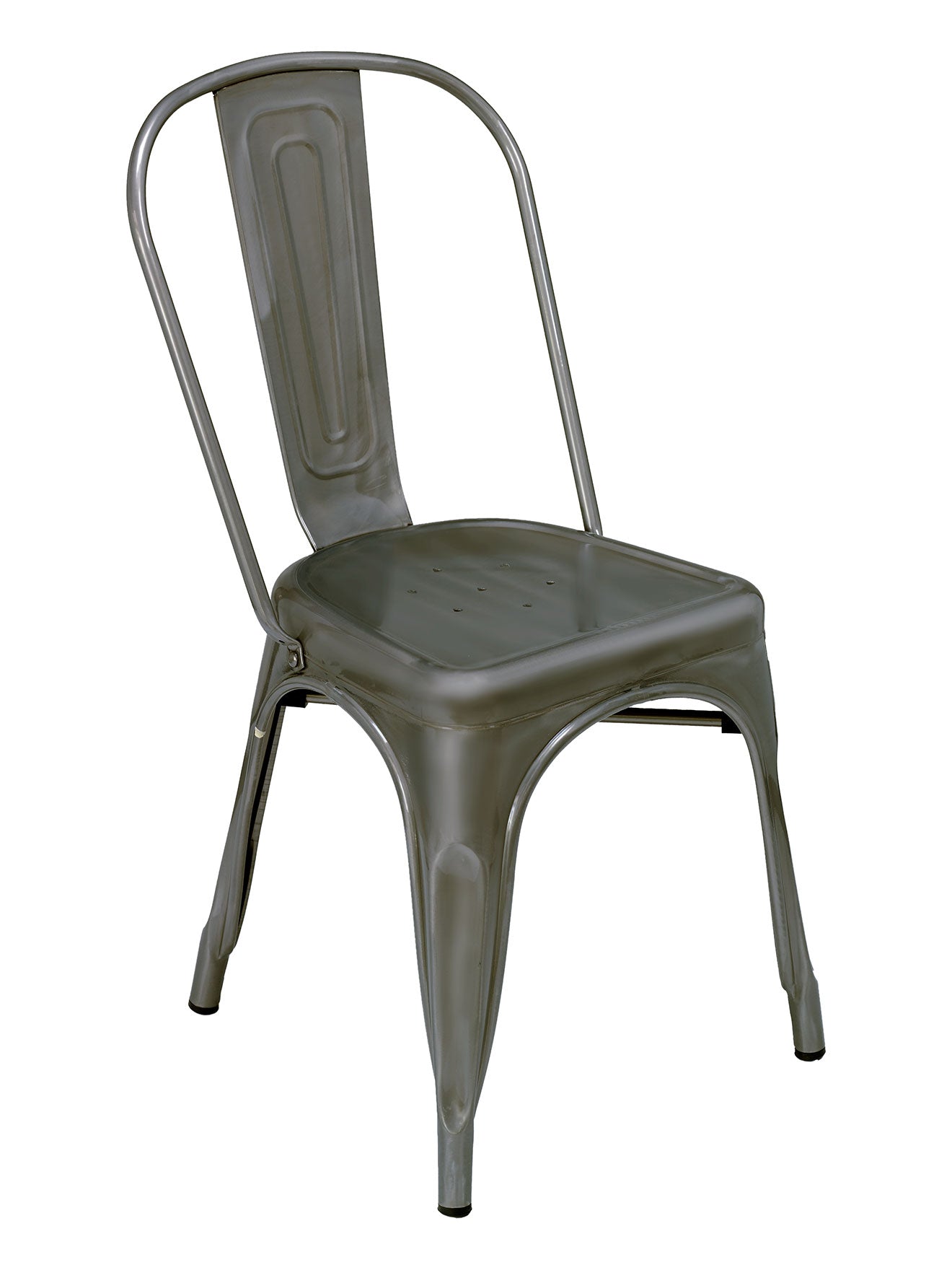 Florida Seating Industrial Chair In Whitewash and Bronze