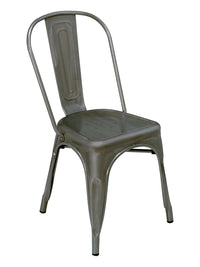 Florida Seating Industrial Chair In Whitewash and Bronze