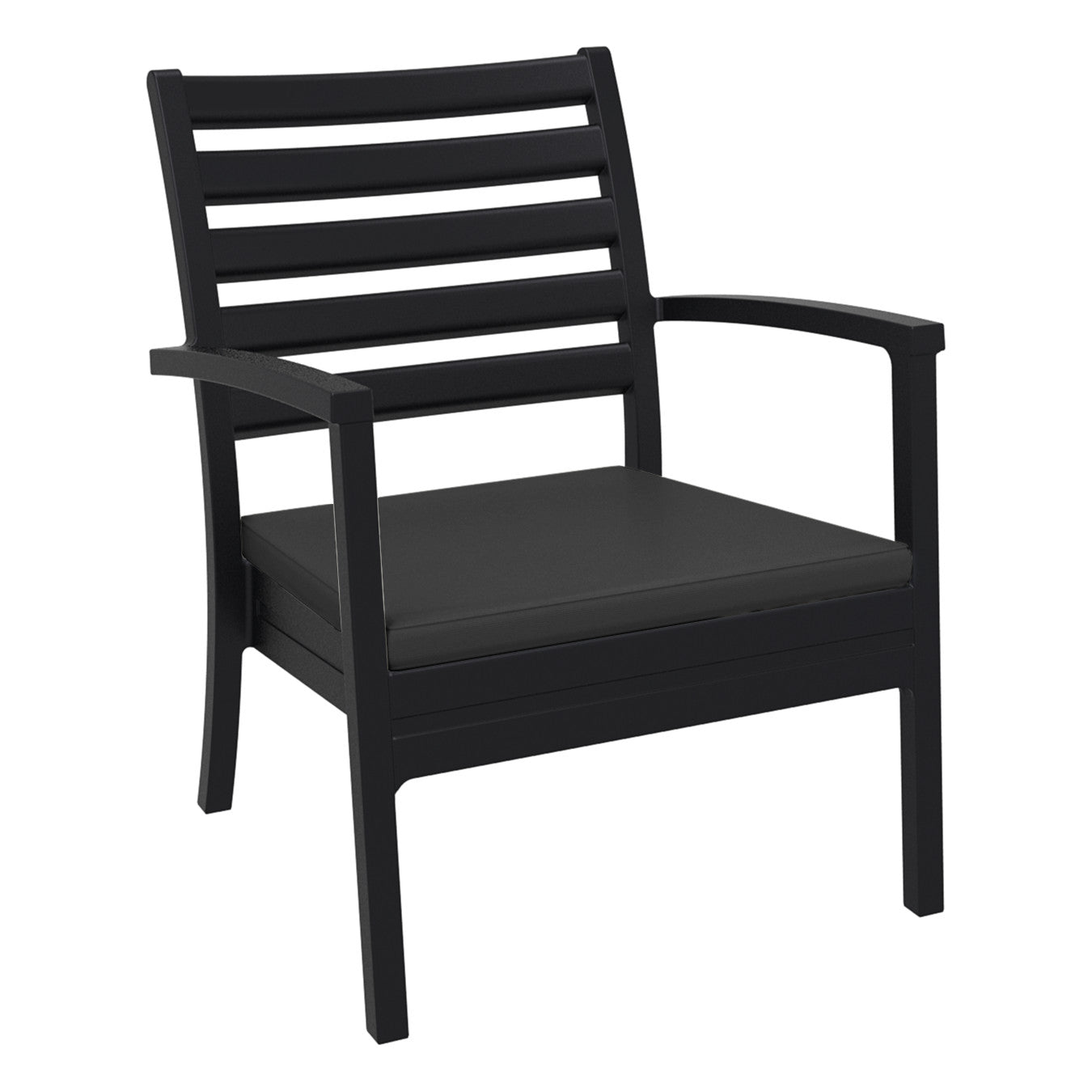 Compamia Artemis XL Club Chair Dark Gray with Sunbrella Charcoal Cushions
